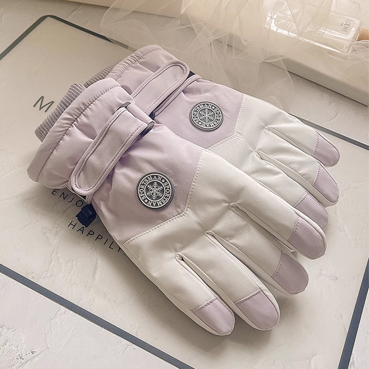 滑雪手套女冬天季厚骑行电动摩托车加绒玩雪男触屏户外棉保暖防寒 - 图3