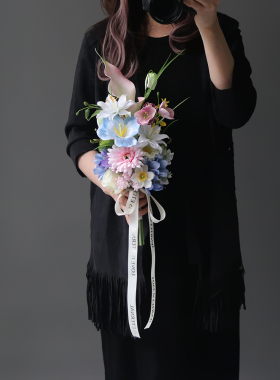 梦里的多巴胺花束~领证结婚毕业手捧花仿真花糖果色彩田园摄影