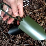 Маленькая портативная складная дорожная лопата из нержавеющей стали для рыбалки