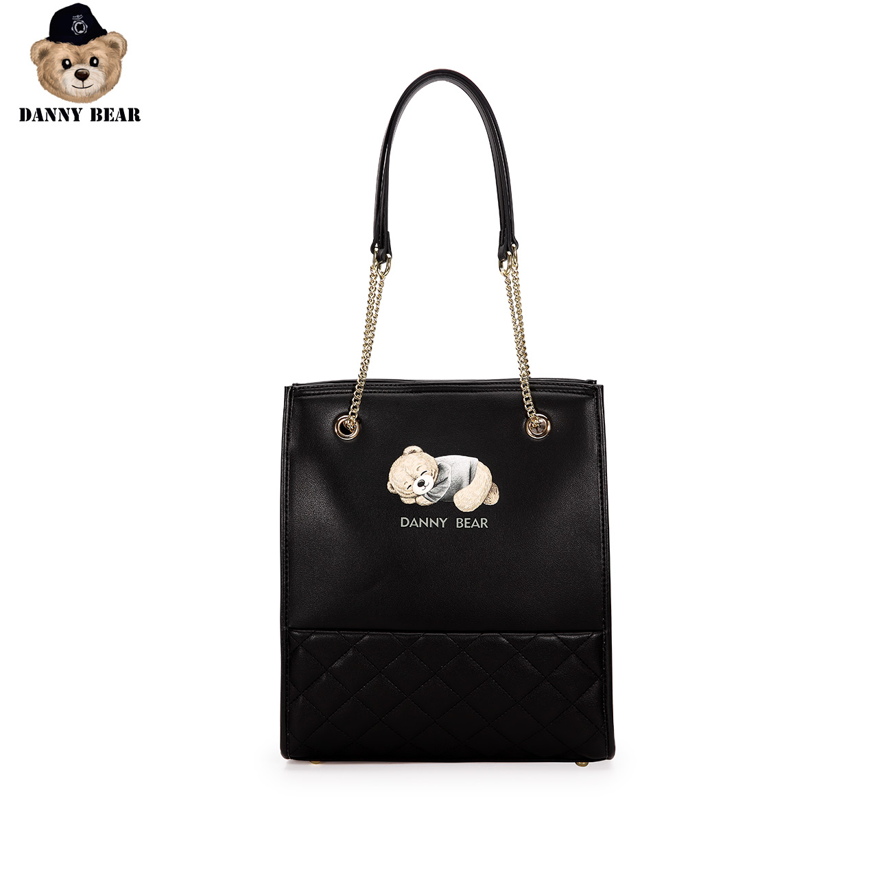 丹尼熊单肩链条妈咪包菱格托特包袋 丹尼熊箱包女士包袋
