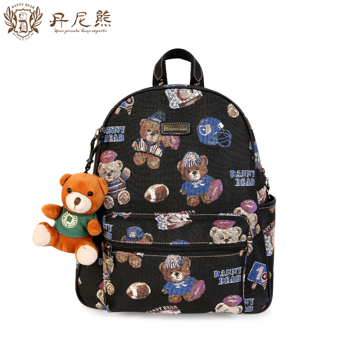 danny bear女新款大容量欧美双肩包 丹尼熊箱包双肩背包