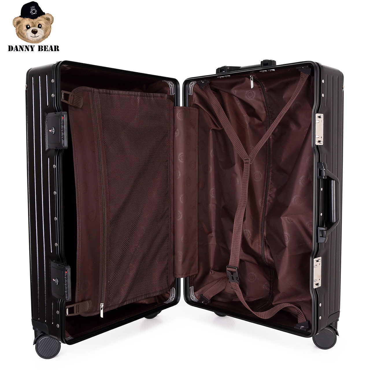 丹尼熊2024寸pc铝框箱万向轮拉杆箱 丹尼熊箱包旅行箱
