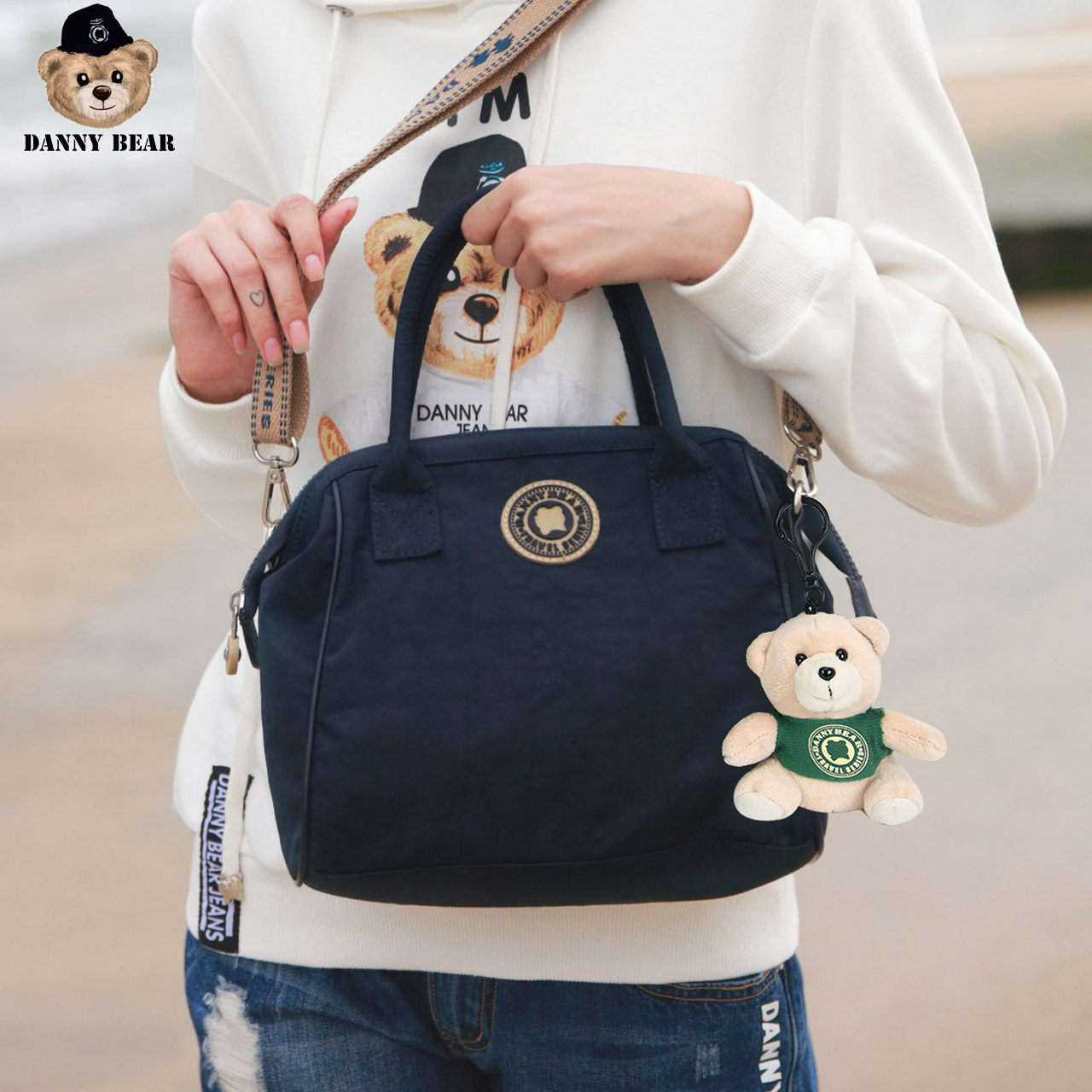 丹尼熊手提斜挎2020新休闲旅行女包 丹尼熊箱包女士包袋