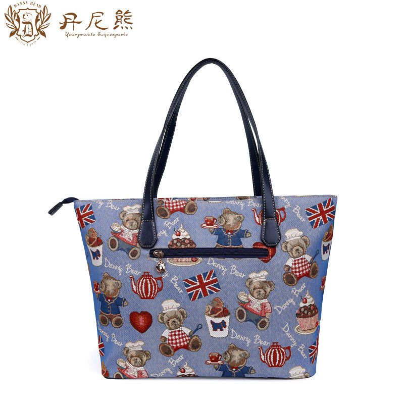 丹尼熊大容量袋女士购物包袋单肩包 丹尼熊箱包女士包袋