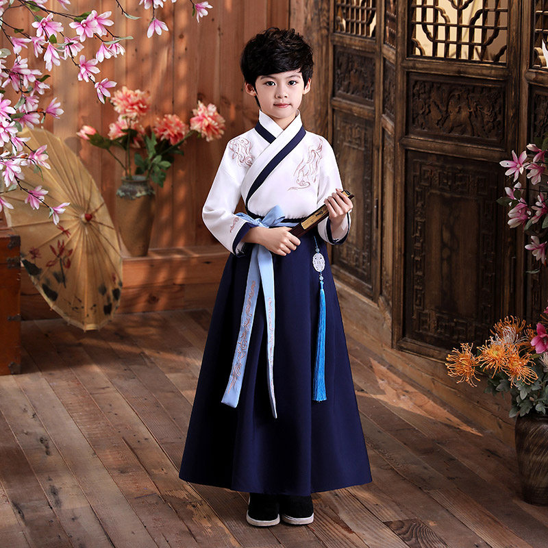 儿童男童古风唐装中国风公子秋汉服 缘你梦汉服