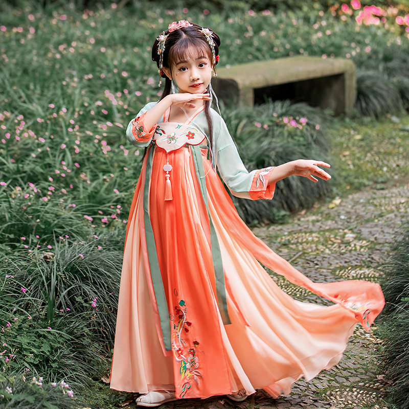 汉服中国风古装超仙儿童春秋连衣裙 缘你梦汉服