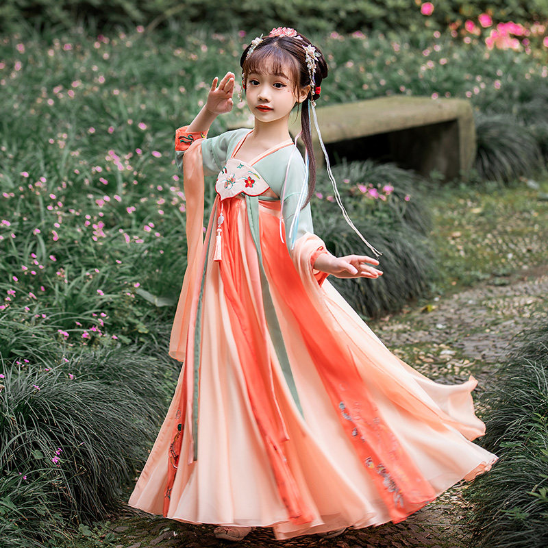 汉服中国风古装超仙儿童春秋连衣裙 缘你梦汉服
