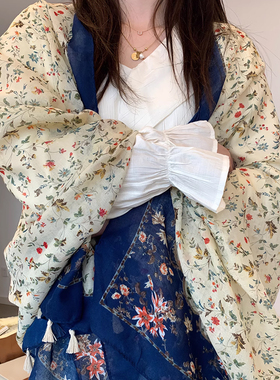 民族风防晒披肩女外搭配裙子2025新款空调房夏季薄款丝巾围巾两用