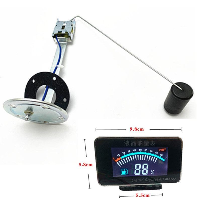 适用改装12V24V叉车农用车挖机燃油表带油传感器油箱传感器油量表 - 图3