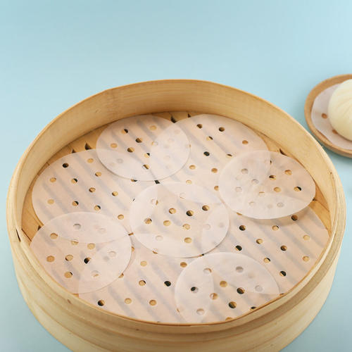 馒头包子蒸笼纸一次性不粘家用小笼包油纸蒸馒头蒸布垫布笼屉纸 - 图2