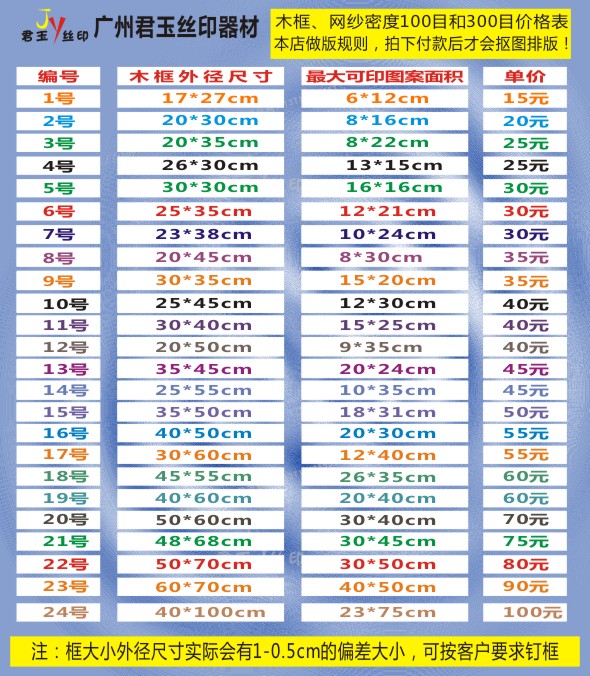 专业制作丝印网版印刷模具丝印耗材丝网印刷油墨网版diy印刷网板 - 图2