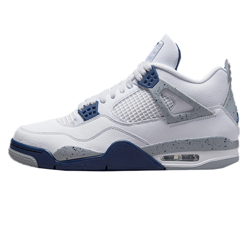 Air Jordan 4 AJ4白蓝午夜蓝泼墨复古篮球鞋 DH6927-408452-140-图3