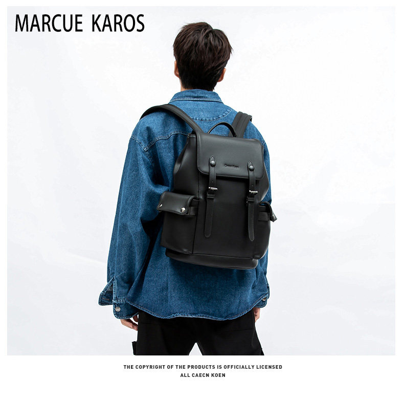 英国mk男士真皮潮牌ins旅行双肩包 tanzun天尊双肩背包