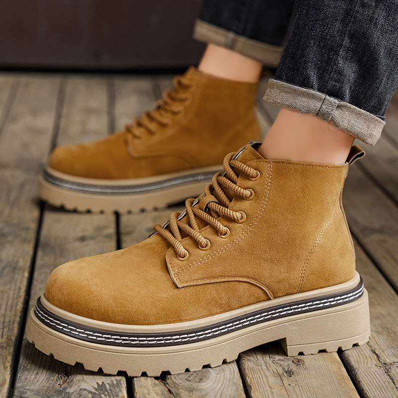 踢不烂马丁靴男冬季高帮防水防滑大黄靴男士户外运动登山工装靴子,淘宝优惠券,粉丝福利购,淘宝优惠卷