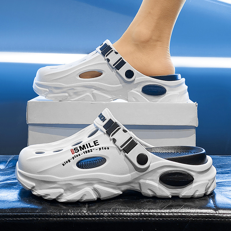 洞洞鞋男款夏季外穿防滑踩屎感厚底包头拖鞋开车大码运动沙滩凉鞋,淘宝优惠券,粉丝福利购,淘宝优惠卷