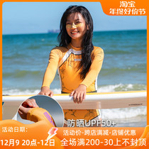 White fin shark Nu-June swimsuit one-piece female display slim high face value Long sleeves conservative sunscreen clothing beach surf