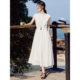 XWI Xinwei seaside resort style modal sleeveless dress women's summer waist slimming white skirt