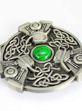 凯特尔绿色西部牛仔风格皮带扣腰带皮带平滑扣cowboy belt buckle