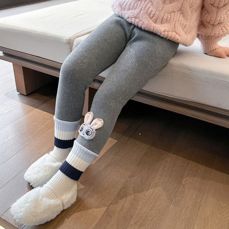 女童加绒打底裤秋冬2025加厚外穿外穿兔子一体绒宝宝儿童冬季裤子,淘宝优惠券,粉丝福利购,淘宝优惠卷