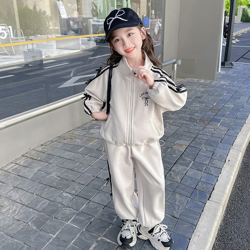 女童早春拉条套装春秋款2025新款儿童洋气时髦运动宝宝初春季春装,淘宝优惠券,粉丝福利购,淘宝优惠卷