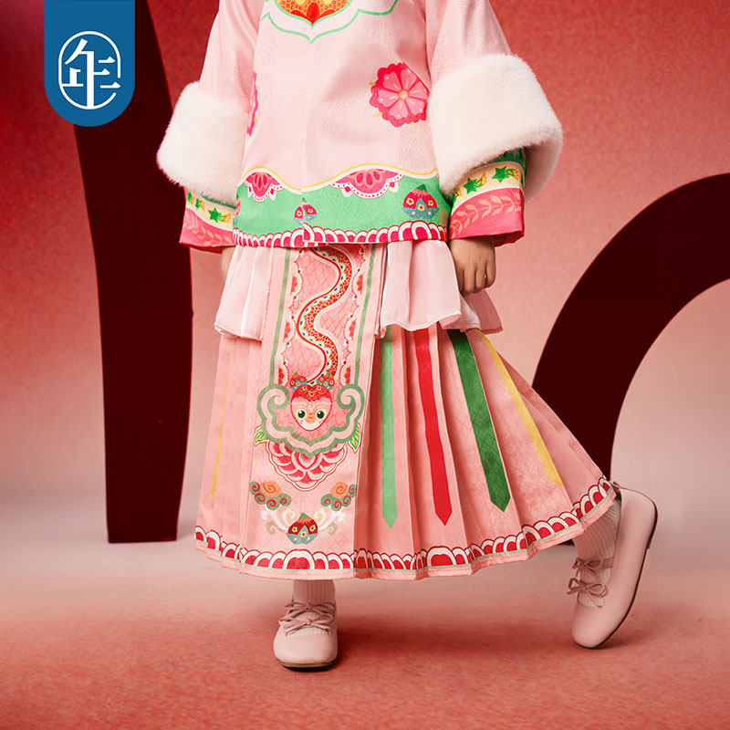 年衣童装女童马面裙新款儿童秋冬季半身裙中式唐装汉服表演服,淘宝优惠券,粉丝福利购,淘宝优惠卷