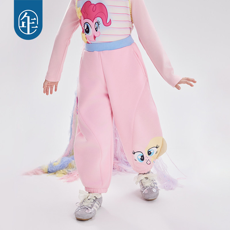 小马宝莉联名年衣童装加绒裤子秋冬新款儿童弯刀裤卡通休闲裤长裤,淘宝优惠券,粉丝福利购,淘宝优惠卷