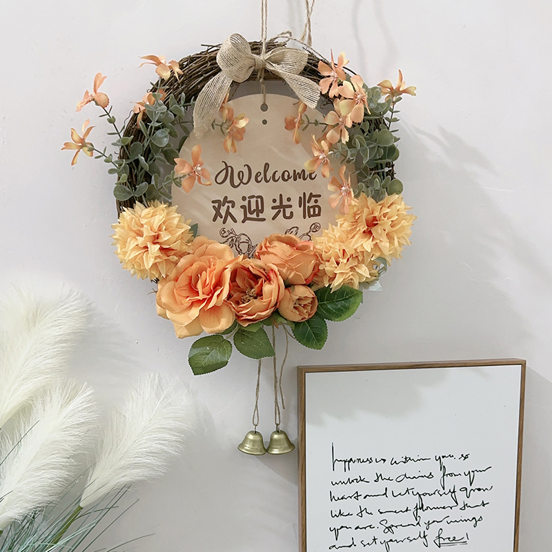 定制墙面装饰花环壁挂卧室客厅阳台入户门上挂饰店铺商场墙饰挂件 - 图2