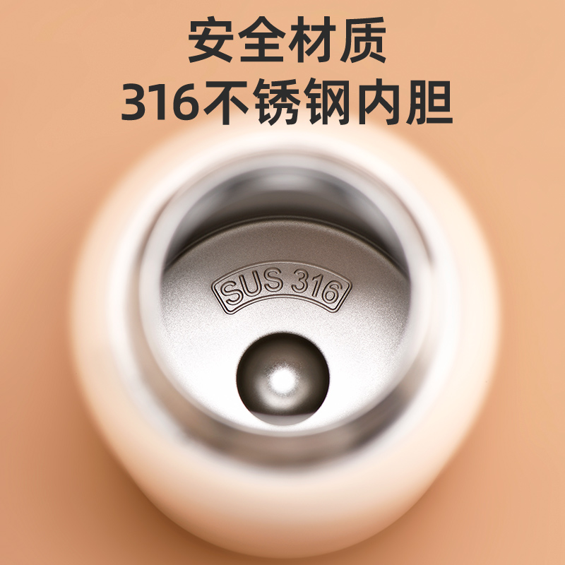 史努比儿童保温水杯男孩上学专用小学生吸管双饮杯子女宝便携水壶 - 图0