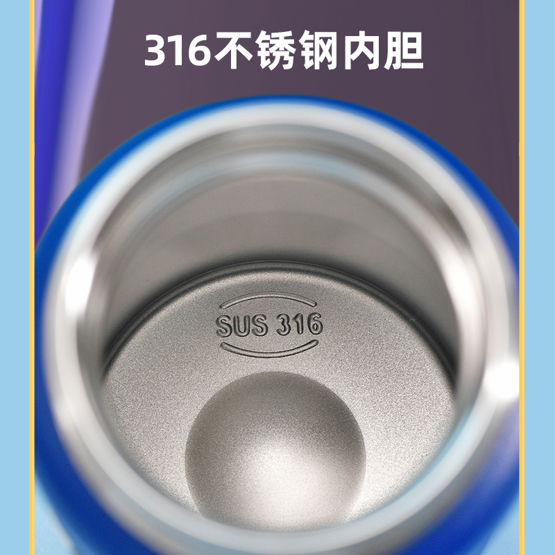 316不锈钢保温杯男款学生水杯子大容量运动2023新款儿童吸管水壶 - 图2