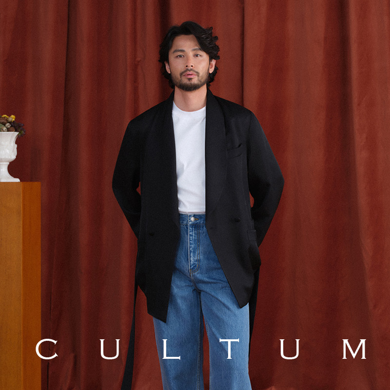 【亚麻醋酸天丝】CULTUM优雅老钱睡袍浴袍男吸烟装晨礼袍礼服短款,淘宝优惠券,粉丝福利购,淘宝优惠卷