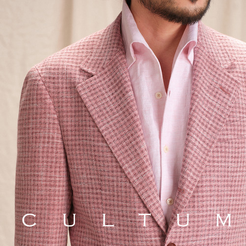 【经典千鸟格 舒适透气】CULTUM意式春夏半里休闲西装西服外套男 - 图2