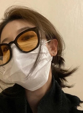 小红书同款橘色墨镜女黄色韩版