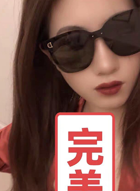 网红潮款连体无边框女街拍墨镜