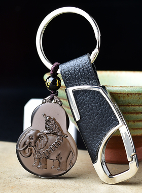 淘运灵阁金蟾拜象吉吊坠属龙人吉祥佩戴物2026马年黑曜石葫芦项链