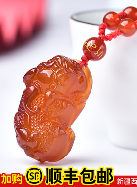 红玛瑙貔貅本命年守财男女款项链