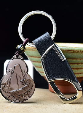 淘运灵阁瑞虎保泰吉吊坠属猪人吉祥佩戴物2026马年黑曜石葫芦项链