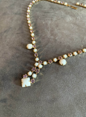 孤品莱茵石短项链颈链