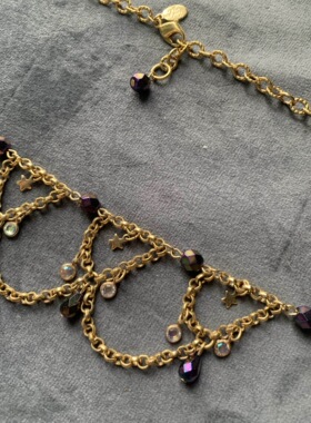 kirksfolly变色龙莱茵石项链