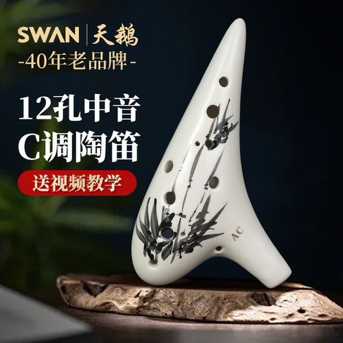 天鹅陶笛乐器12孔AC调中音小学生专用十二孔初学者官方旗舰店T06 - 图3
