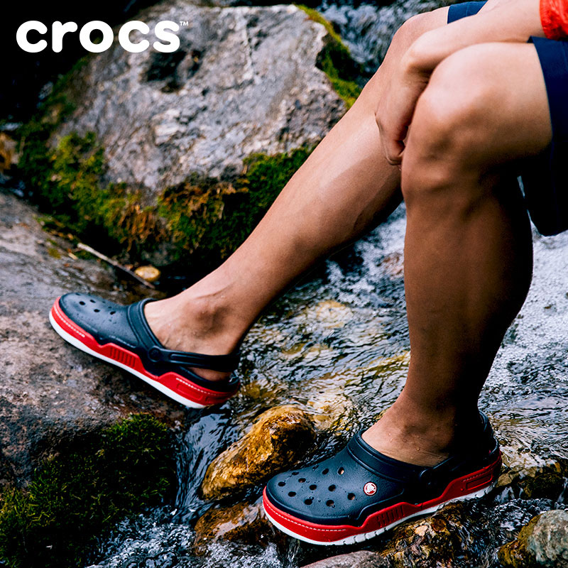 Crocs洞洞鞋 卡駱馳情侶涼拖鞋男 前鋒涼鞋女夏 沙灘鞋|14300