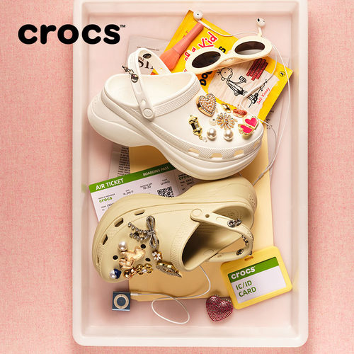 Crocs卡骆驰复古小鲸鱼洞洞鞋春夏厚底鞋外穿凉鞋凉鞋女鞋|206302 - 图1