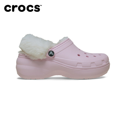 Crocs卡骆驰经典云朵暖绒洞洞鞋女鞋厚底暖棉拖鞋毛毛鞋|212854 - 图3