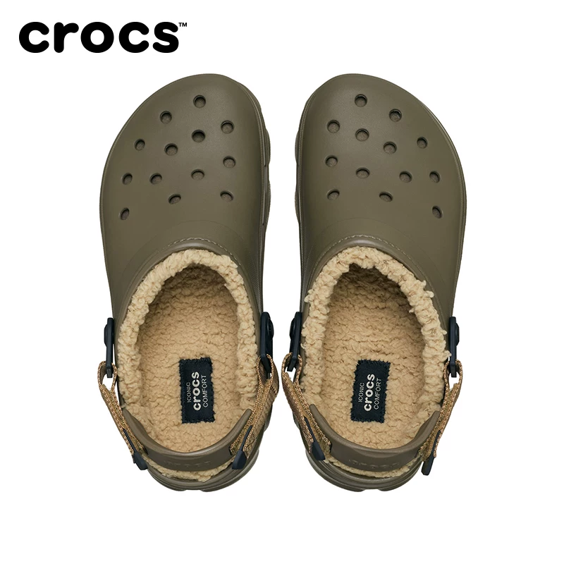 Крокс Crocchi Classic Trilin Теплые хлопковые тапочки для обуви на улицу, мужские теплые тапочки | 207936