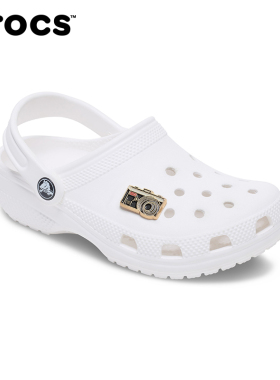 Crocs卡骆驰智必星配件洞洞鞋花复古珐琅相机