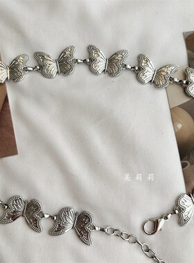 金属蝴蝶百搭腰链女配裙子