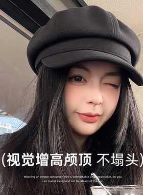 秋冬英伦复古女贝雷帽显脸小