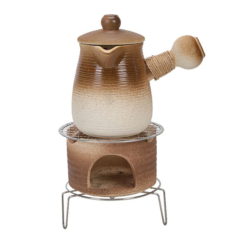 围炉煮茶罐罐茶壶烤奶茶侧把壶碳火煮茶炉明火陶罐家用煮茶器室内-图3