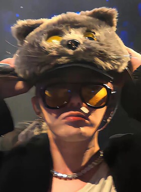权志龙GD演唱会同款小猫帽子立体可爱猫咪毛绒套头帽男女保暖百搭