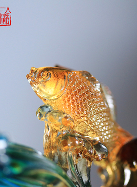 琉璃福顺如意年年有余乔迁摆件