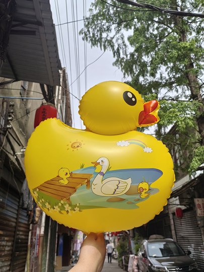 新款卡通小黄鸭气球飘空儿童生日派对装饰布置道具六一儿童节